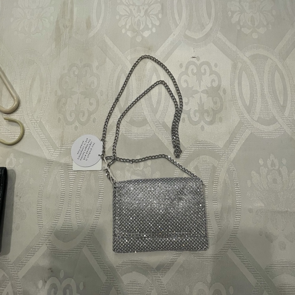 New look evening bag, crossbody, rhinestone bag